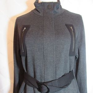 CAbi Mesh Back Jacket in Heather Gray Stretch